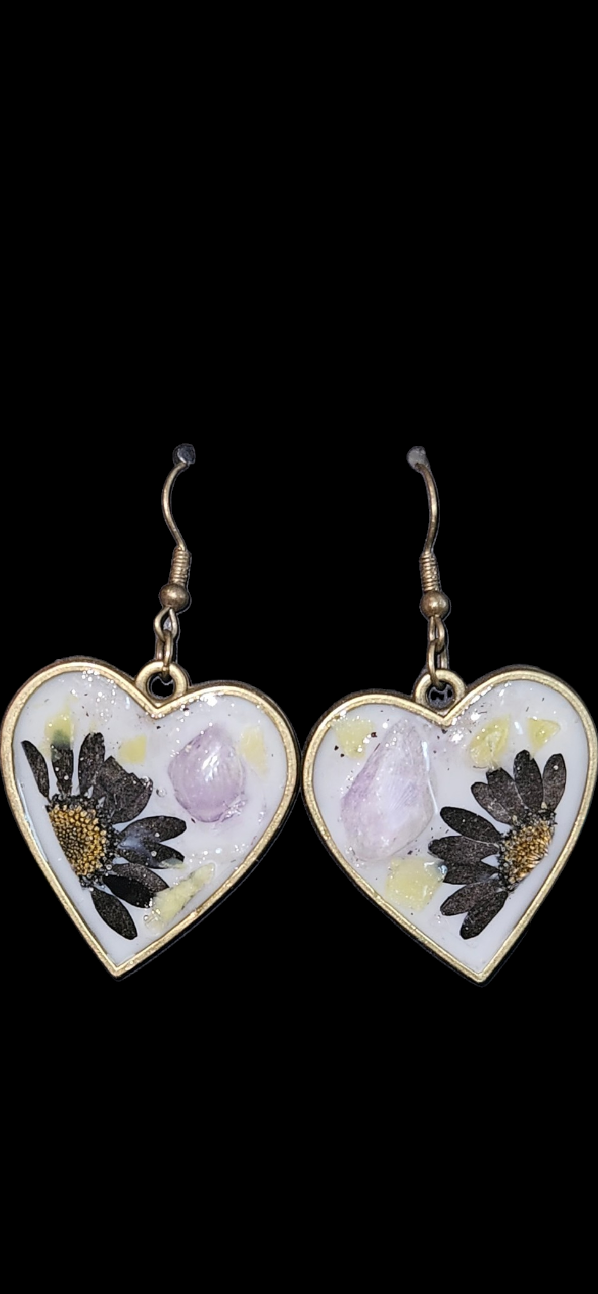 Hearts & Crystal Earrings