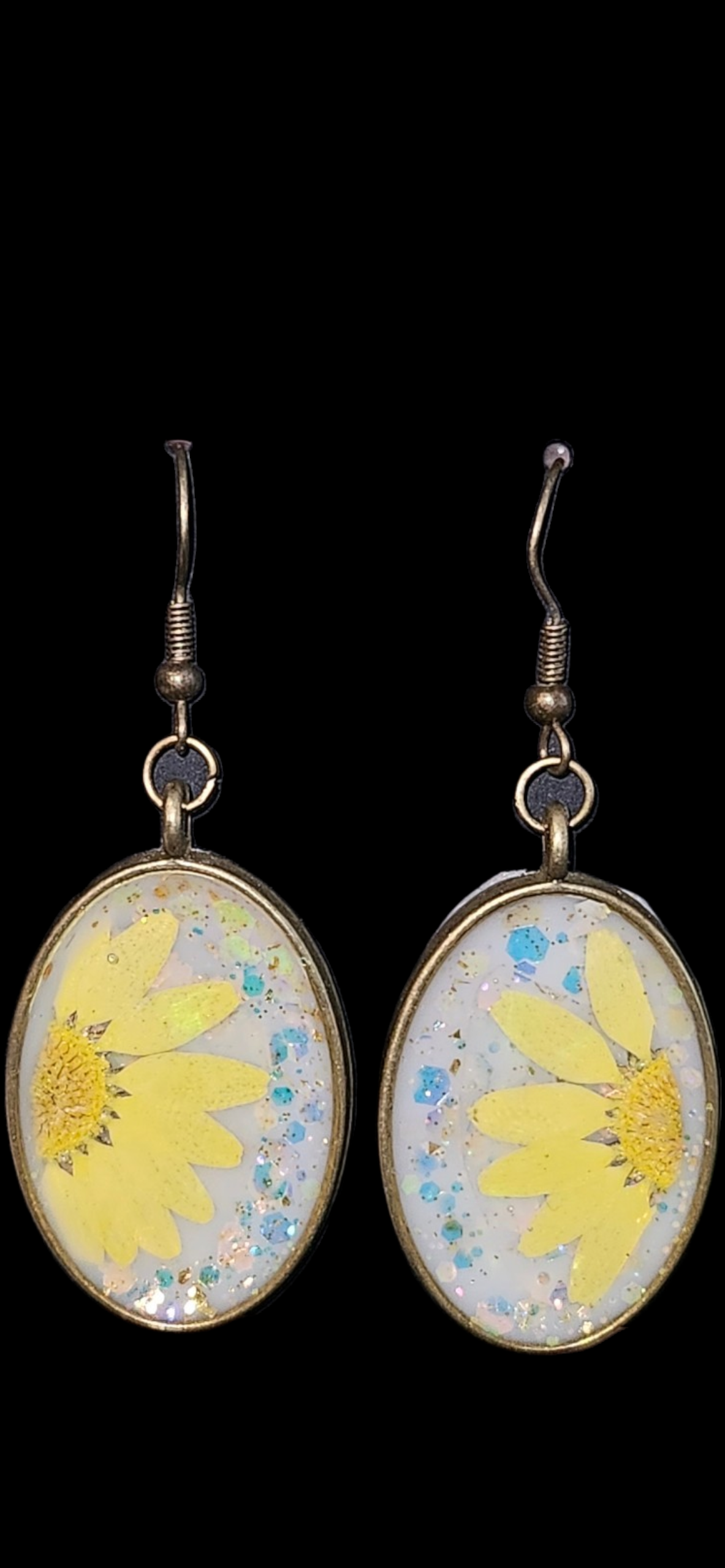 Yellow Flower Earrings