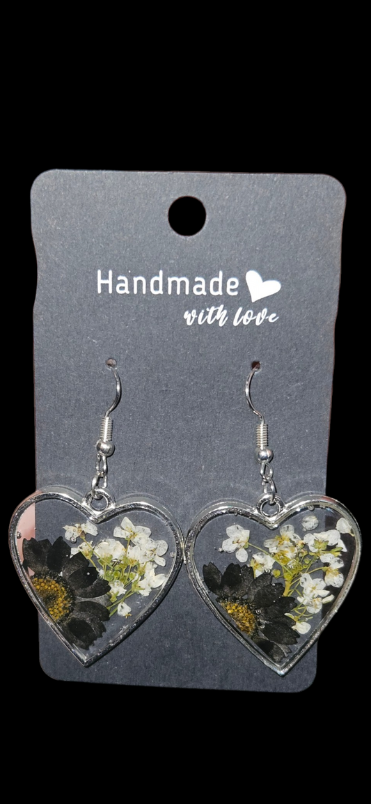 Hearts & Flower Earrings